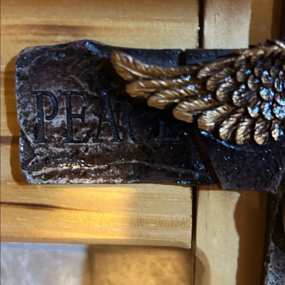Cross, Handmade Wooden cross Peace, Grace, Police Design, 14 1/2” x 9 1/2” - Picture 6 of 8